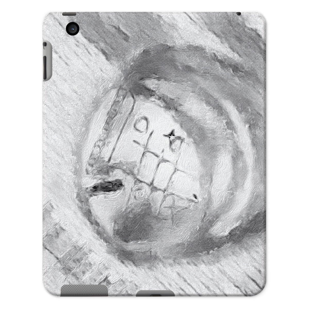 A snug-fitting Head Tablet Case for iPad, made from durable polycarbonate, showcasing its lightweight and impact-resistant design.