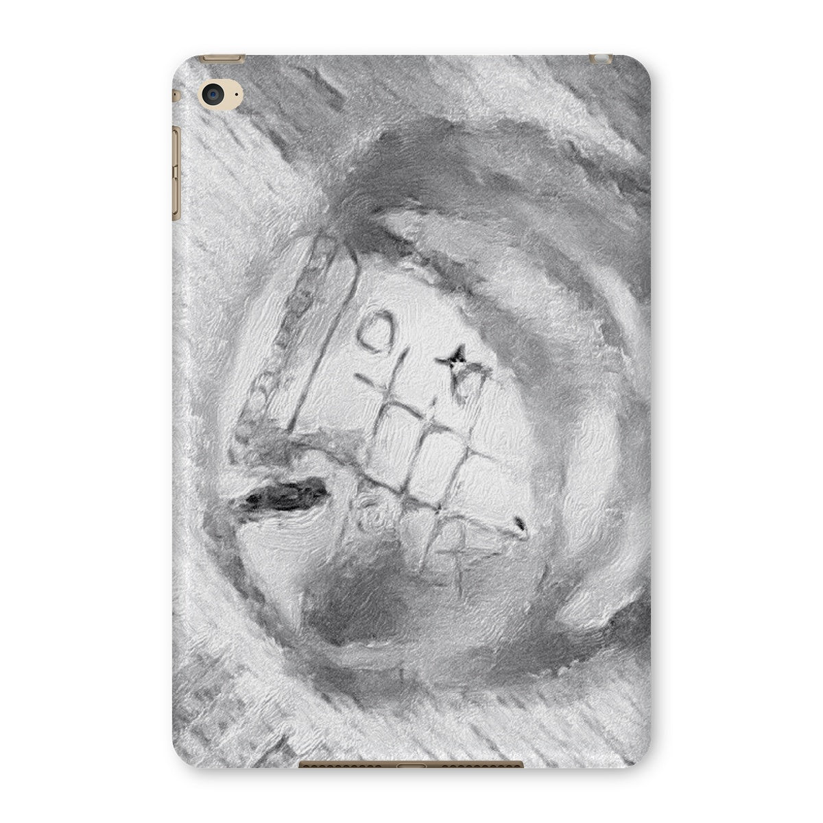 A snug-fitting Head Tablet Case for iPad, made from durable polycarbonate, showcasing its lightweight and impact-resistant design.