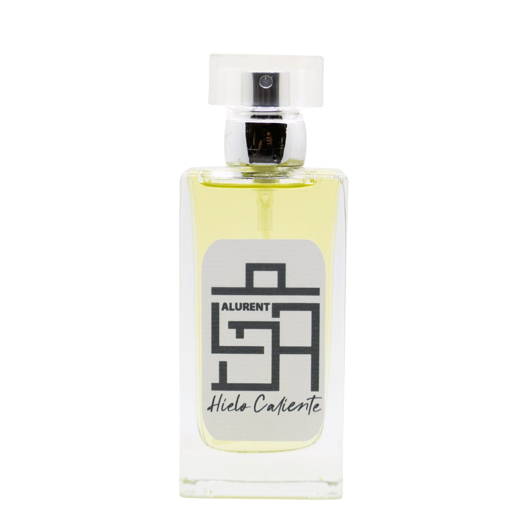 Hielo Caliente perfume bottle with elegant design, showcasing its luxurious fragrance.