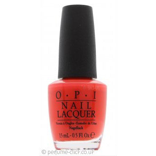 A bottle of OPI Hong Kong Collection Nail Polish in the shade Darin Is Hard To Find, showcasing its vibrant color and sleek design.