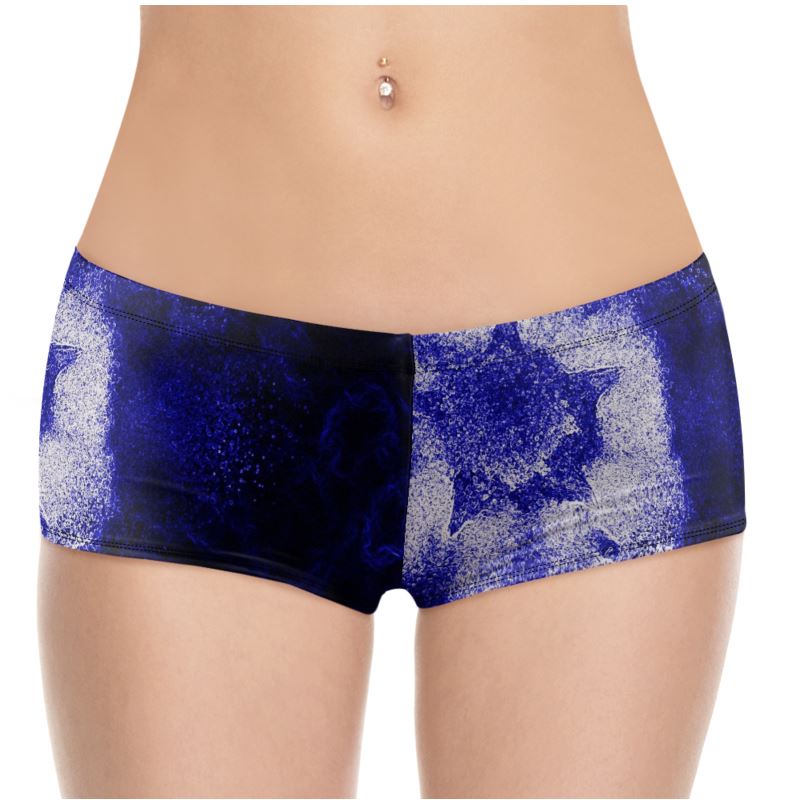 A pair of stylish Designer Hot Pants made from high-quality poly-lycra blend, showcasing a flattering fit and vibrant color.