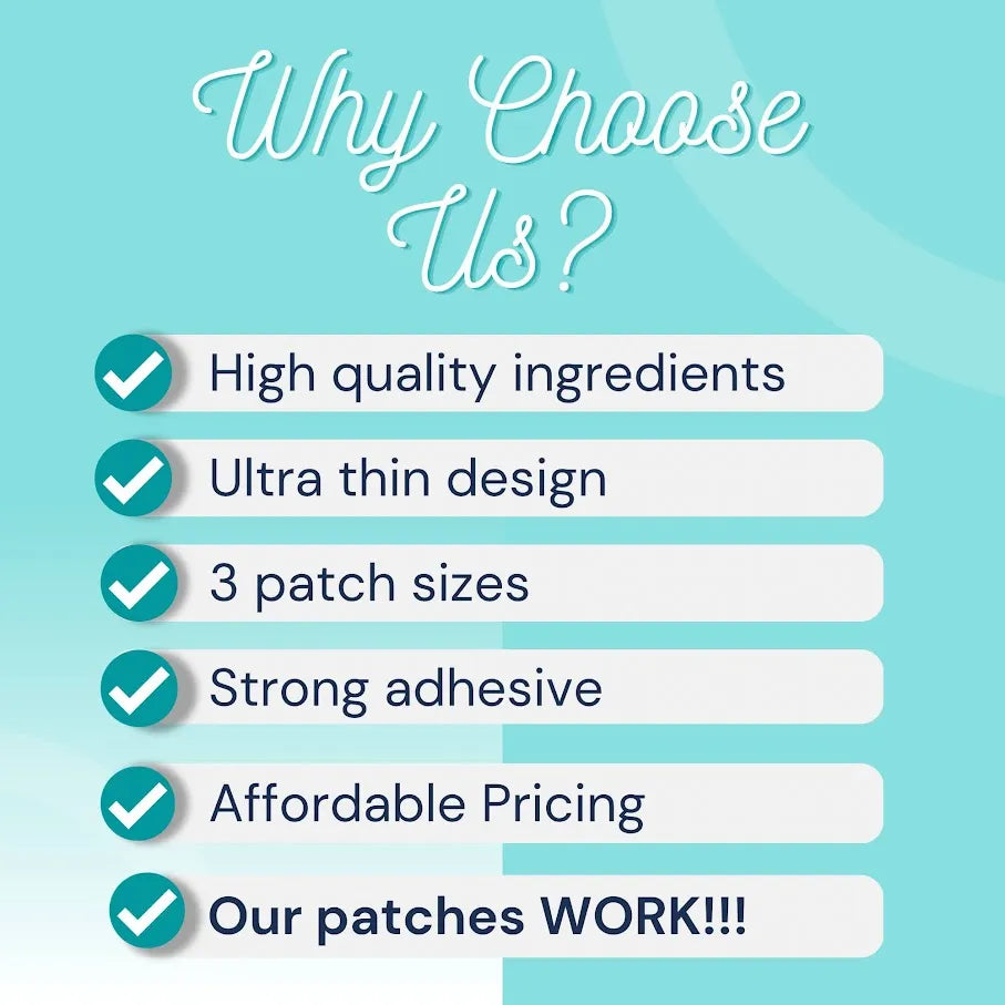 A pack of Hydrocolloid Acne Pimple Patches featuring 96 clear patches in various sizes for effective acne treatment.