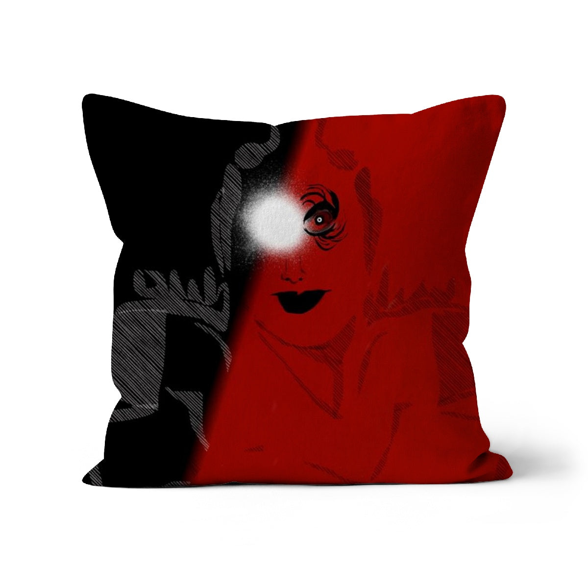 I See You Cushion in various fabrics including faux suede, linen, and cotton, showcasing vibrant colors and stylish design.