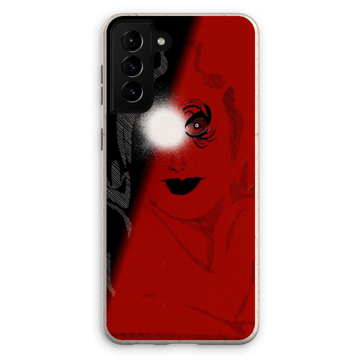 I See You Eco Phone Case made from biodegradable materials, showcasing its flexible design and raised rim for screen protection.