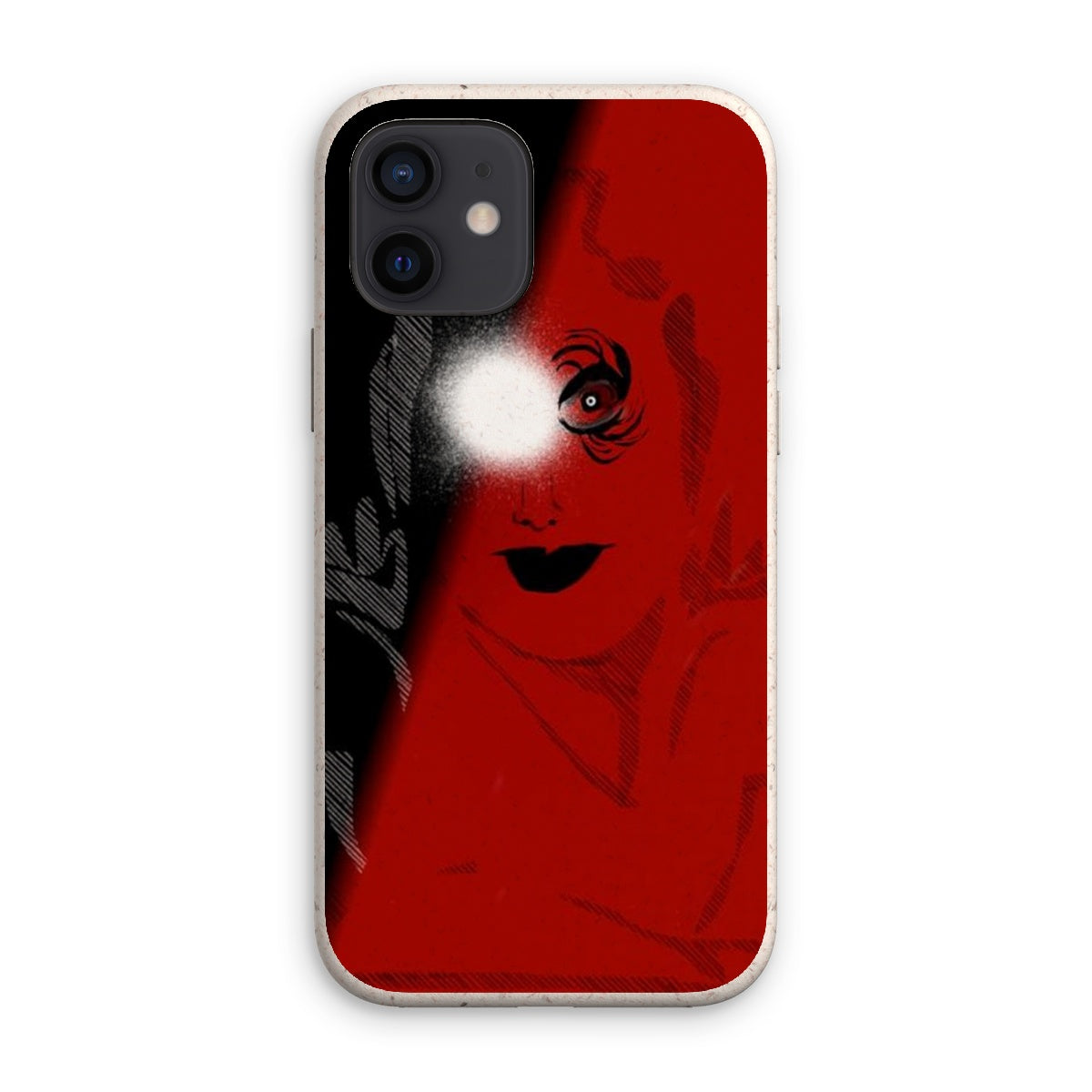 I See You Eco Phone Case made from biodegradable materials, showcasing its flexible design and raised rim for screen protection.