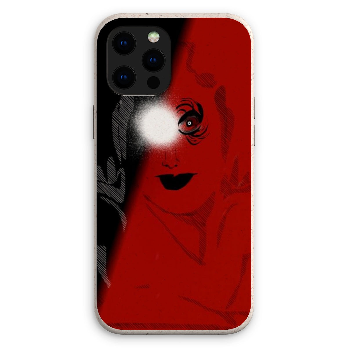 I See You Eco Phone Case made from biodegradable materials, showcasing its flexible design and raised rim for screen protection.