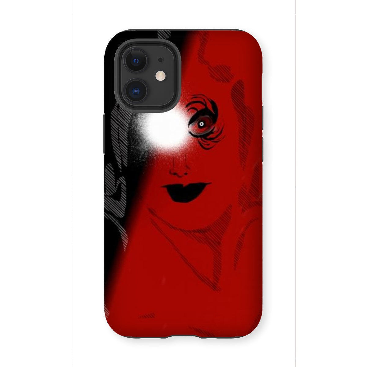 I See You Tough Phone Case showcasing dual-layered design with impact-resistant plastic and flexible silicone inner layer.