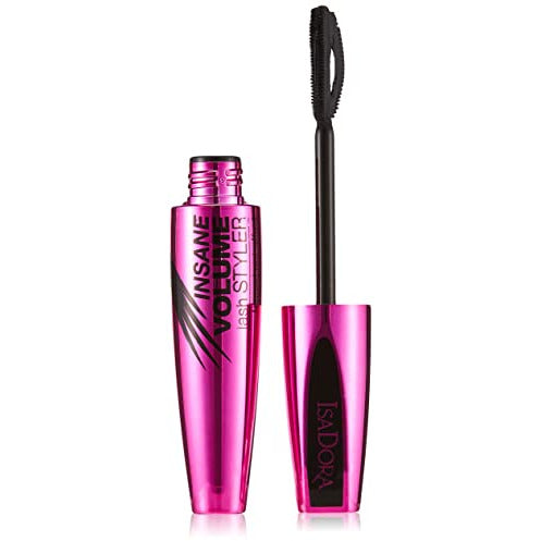 IsaDora Insane Volume Lash Style Mascara in Intense Black with a sleek tube design, showcasing its intense black formula.