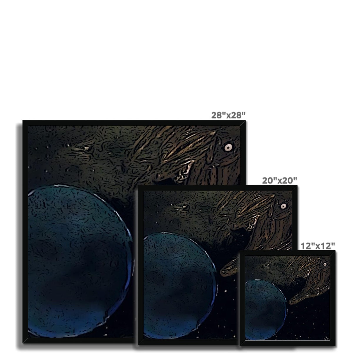 Invasion Framed Print showcasing a simple elegant design with a satin finish and premium fine art paper.