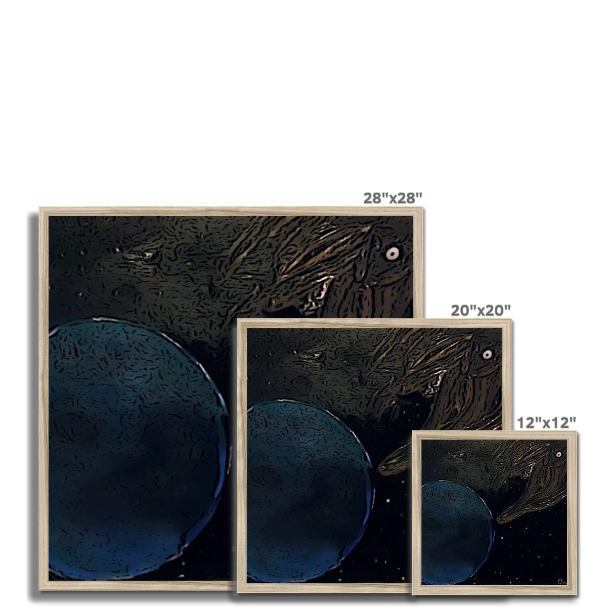 Invasion Framed Print showcasing a simple elegant design with a satin finish and premium fine art paper.