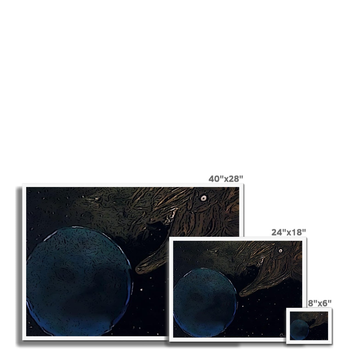 Invasion Framed Print showcasing a simple elegant design with a satin finish and premium fine art paper.