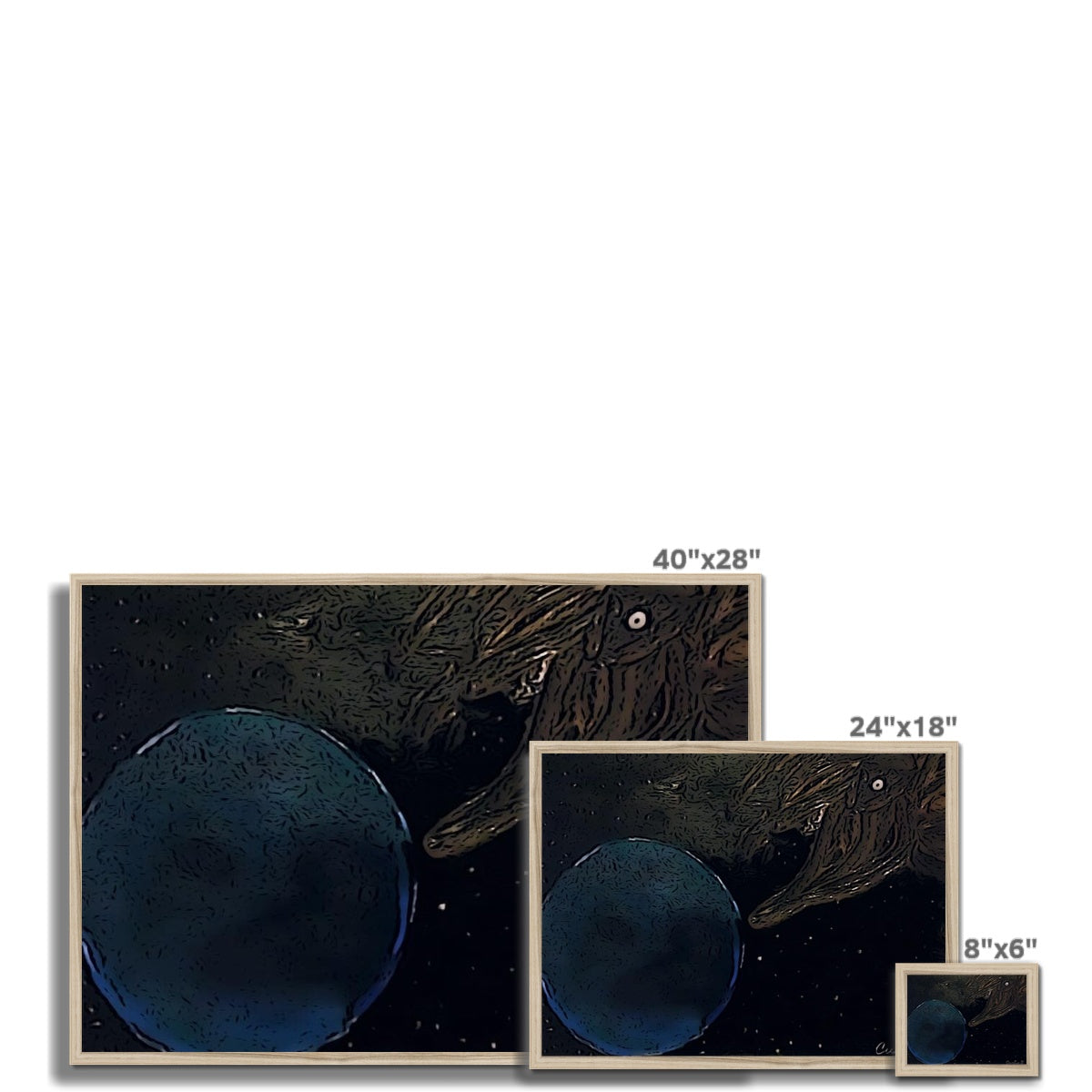 Invasion Framed Print showcasing a simple elegant design with a satin finish and premium fine art paper.