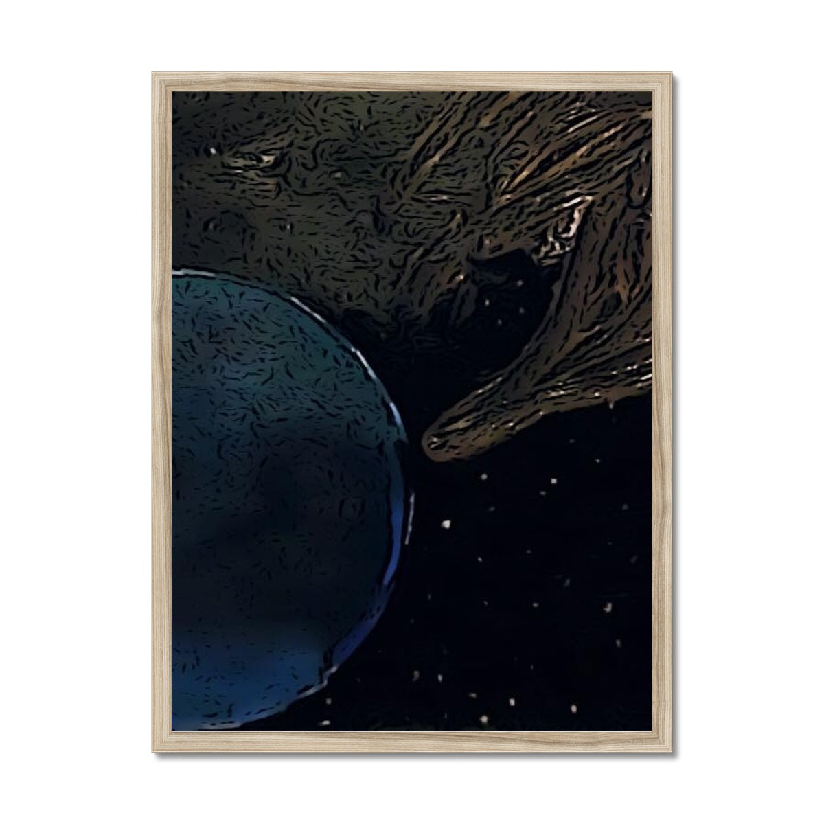 Invasion Framed Print showcasing a simple elegant design with a satin finish and premium fine art paper.