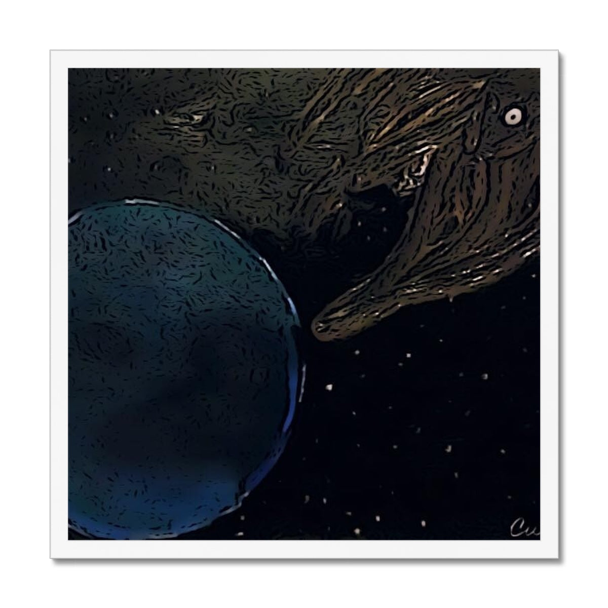 Invasion Framed Print showcasing a simple elegant design with a satin finish and premium fine art paper.