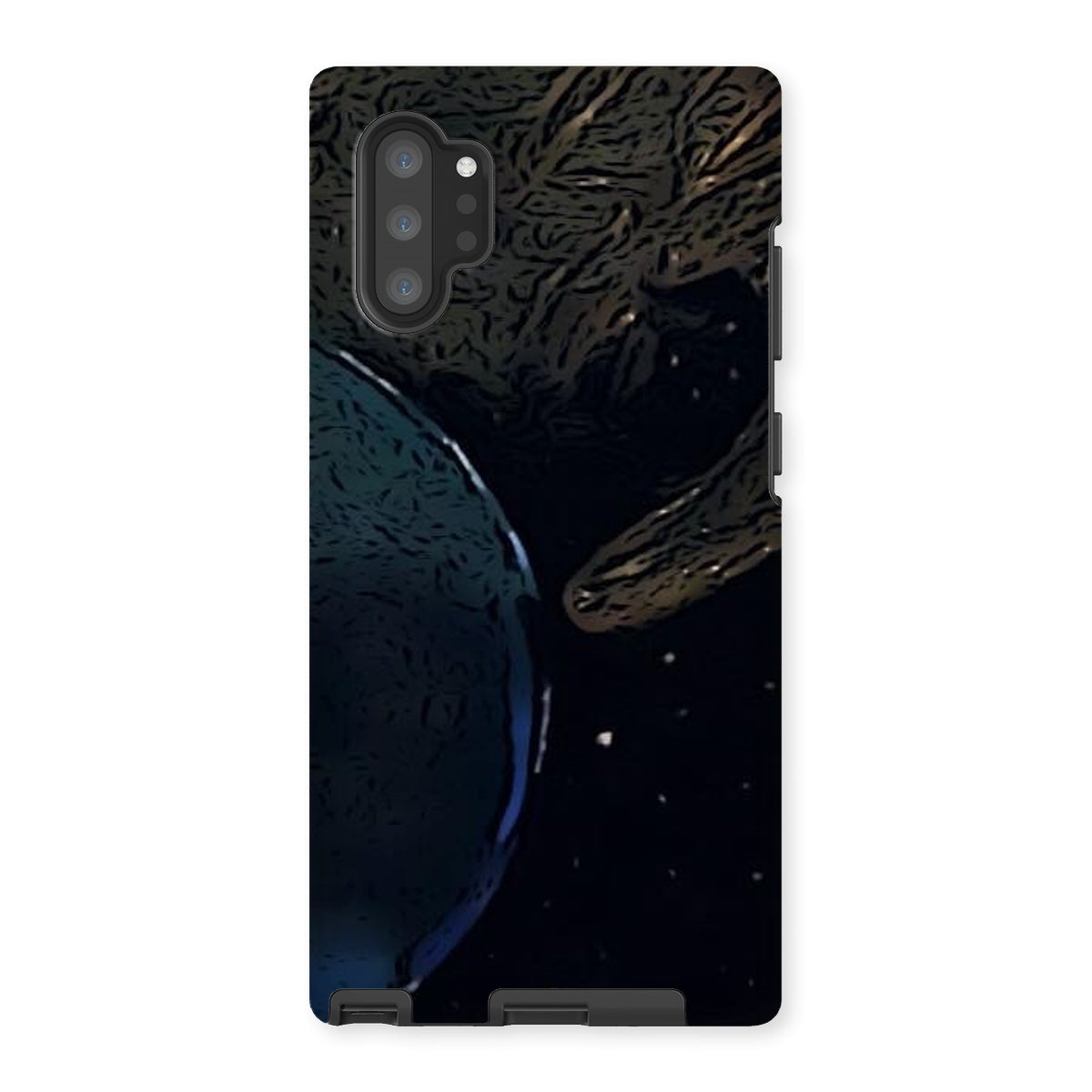 Invasion Tough Phone Case showcasing dual-layer design with impact-resistant plastic and flexible silicone inner layer.