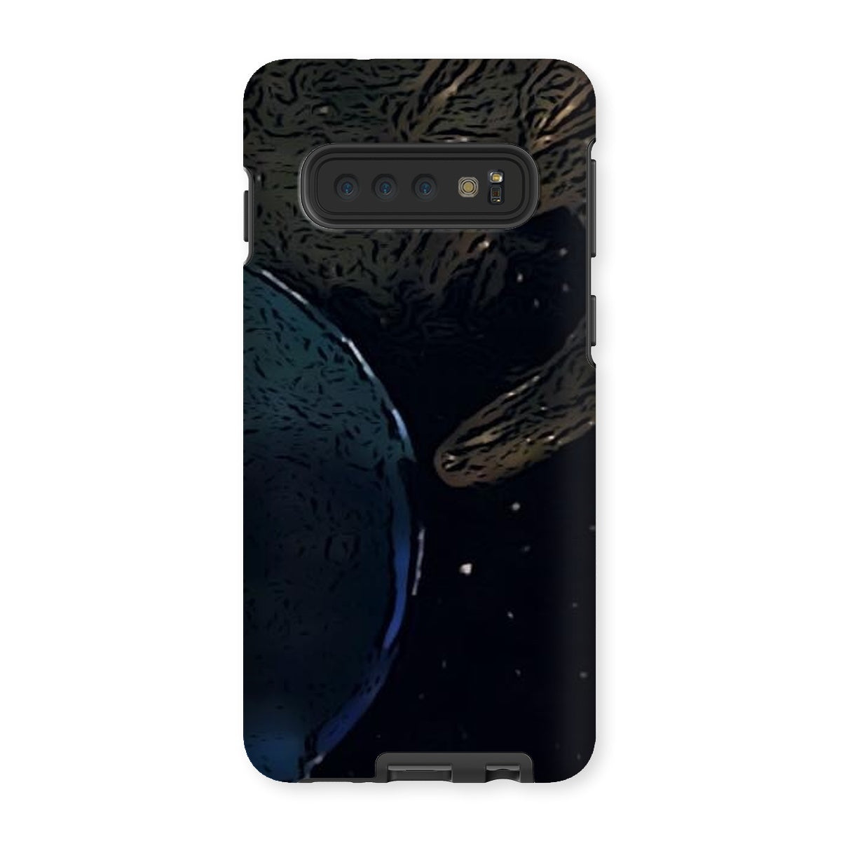 Invasion Tough Phone Case showcasing dual-layer design with impact-resistant plastic and flexible silicone inner layer.