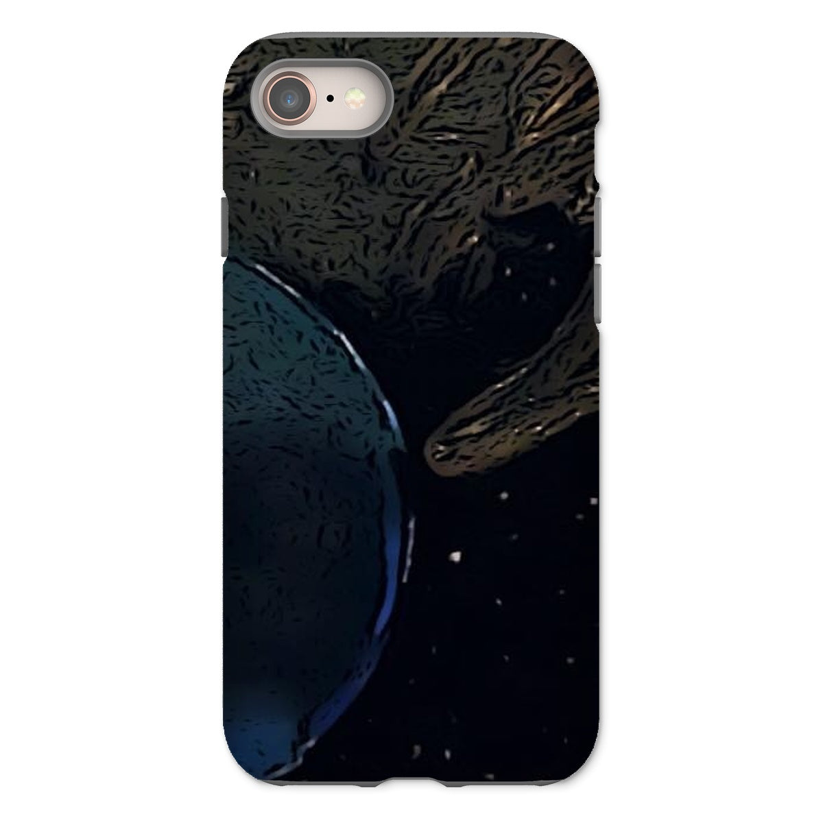 Invasion Tough Phone Case showcasing dual-layer design with impact-resistant plastic and flexible silicone inner layer.