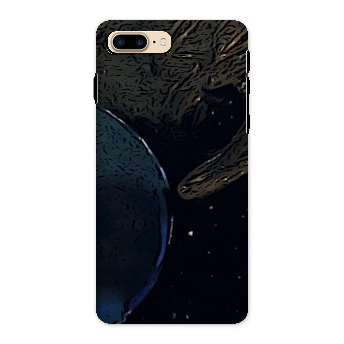 Invasion Tough Phone Case showcasing dual-layer design with impact-resistant plastic and flexible silicone inner layer.