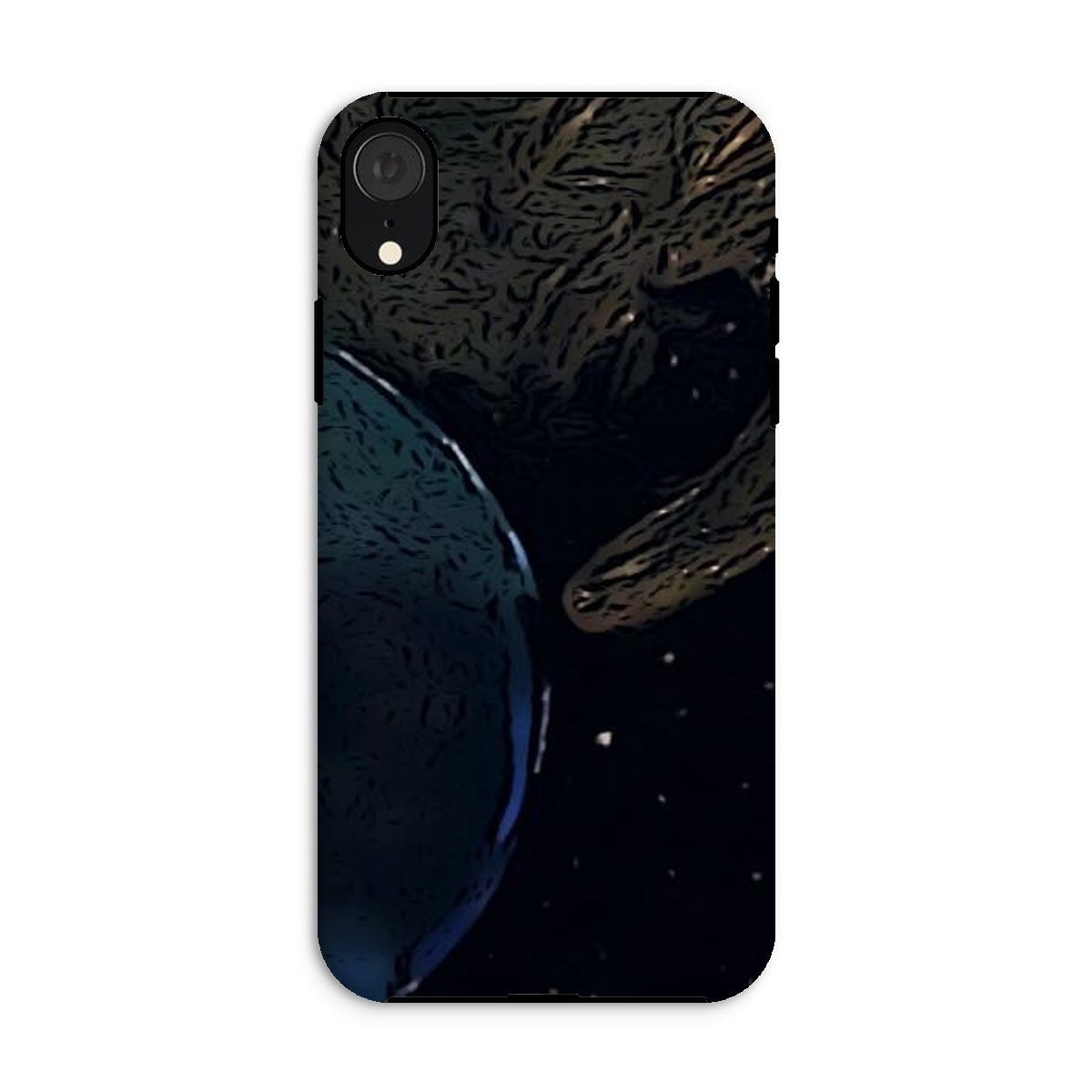 Invasion Tough Phone Case showcasing dual-layer design with impact-resistant plastic and flexible silicone inner layer.