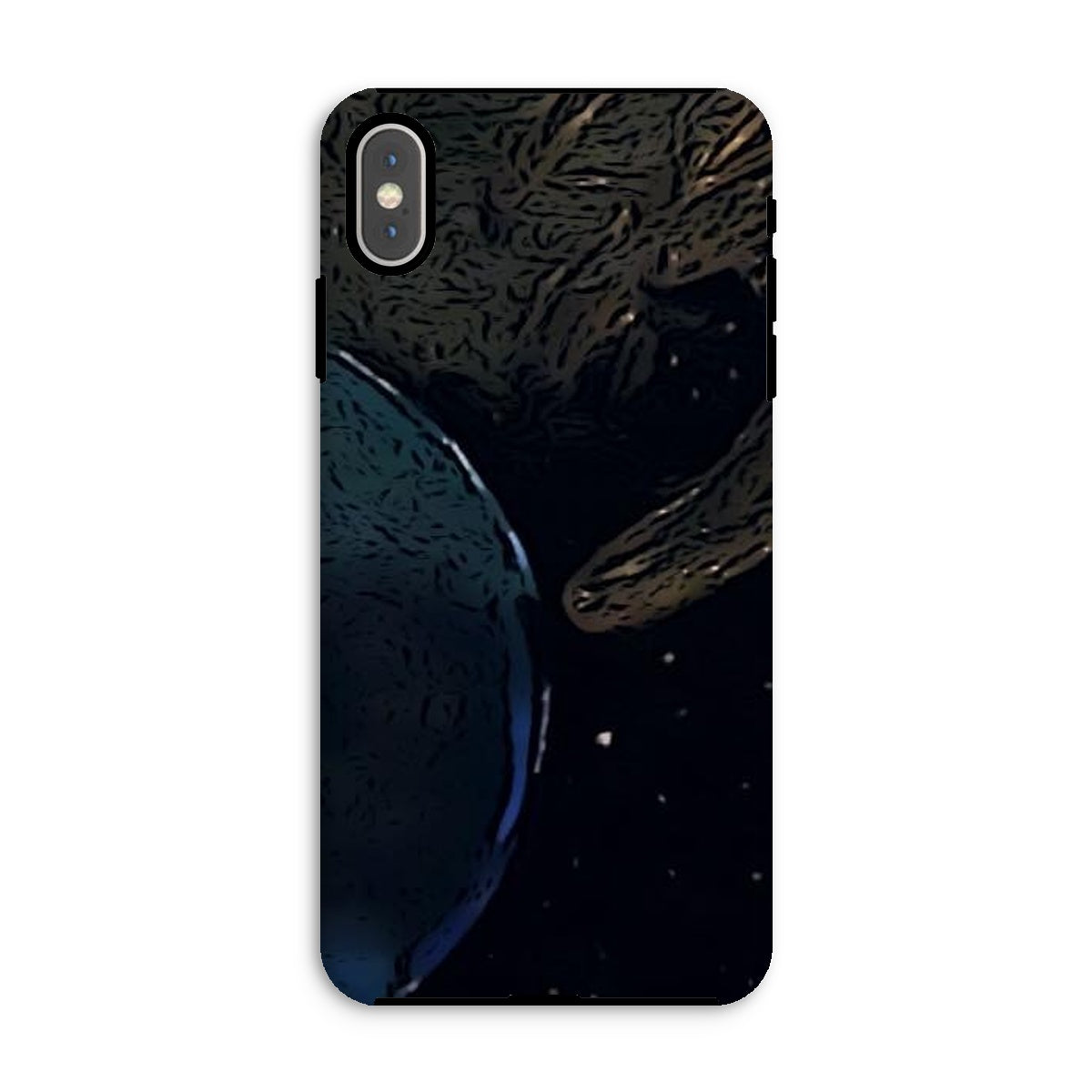 Invasion Tough Phone Case showcasing dual-layer design with impact-resistant plastic and flexible silicone inner layer.
