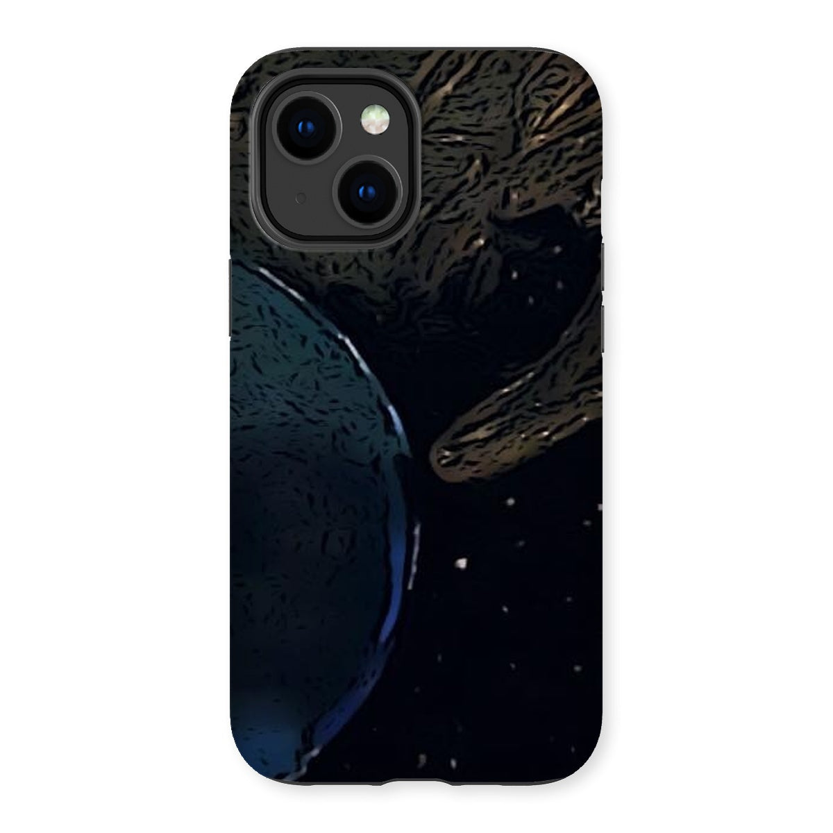 Invasion Tough Phone Case showcasing dual-layer design with impact-resistant plastic and flexible silicone inner layer.