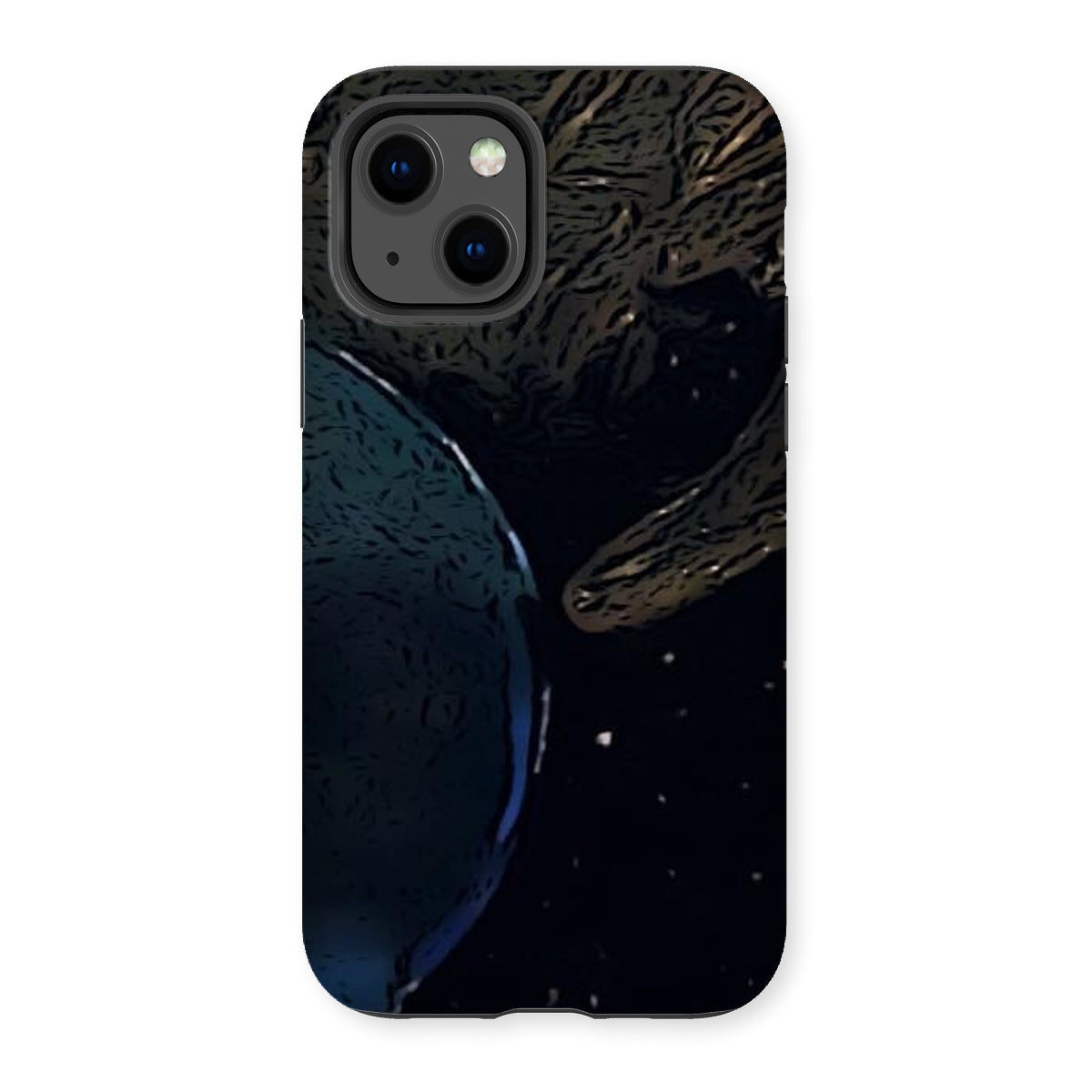 Invasion Tough Phone Case showcasing dual-layer design with impact-resistant plastic and flexible silicone inner layer.