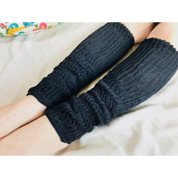 Jambières en soie naturelle pour femmes, combinant soie et coton, longueur de 45 cm, fabriquées au Japon.