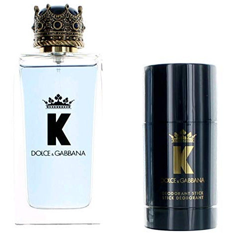 Dolce & Gabbana K Gift Set featuring 100ml EDT and 75g deodorant stick in elegant packaging.