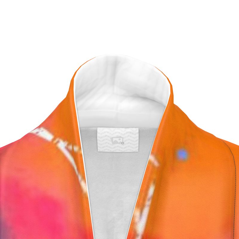 A beautifully crafted Designer Kimono Robe featuring a classic t-shape cut, 3/4 length sleeves, and a belt tie, showcasing elegance and comfort.