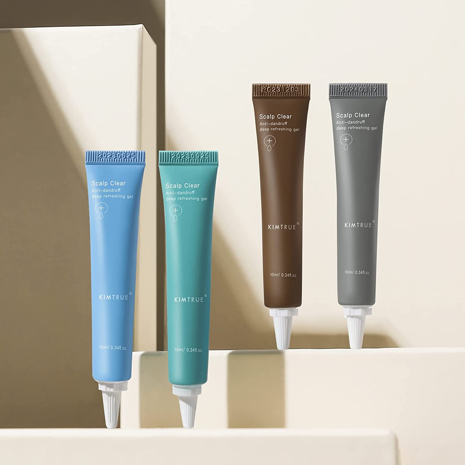 KIMTRUE Scalp Clear Gel in a 5*10ml packaging, designed for oily scalp treatment and dandruff control.