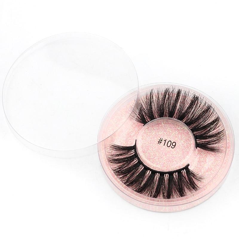 A collection of 3D mink false eyelashes in various styles, showcasing their natural look and fluffy texture.