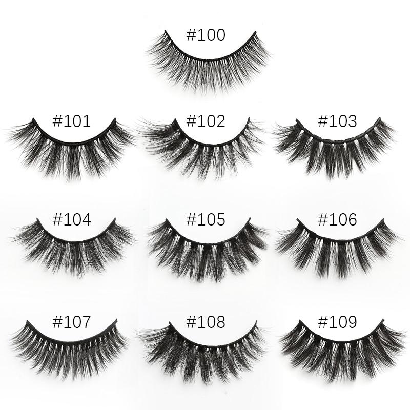 A collection of 3D mink false eyelashes in various styles, showcasing their natural look and fluffy texture.