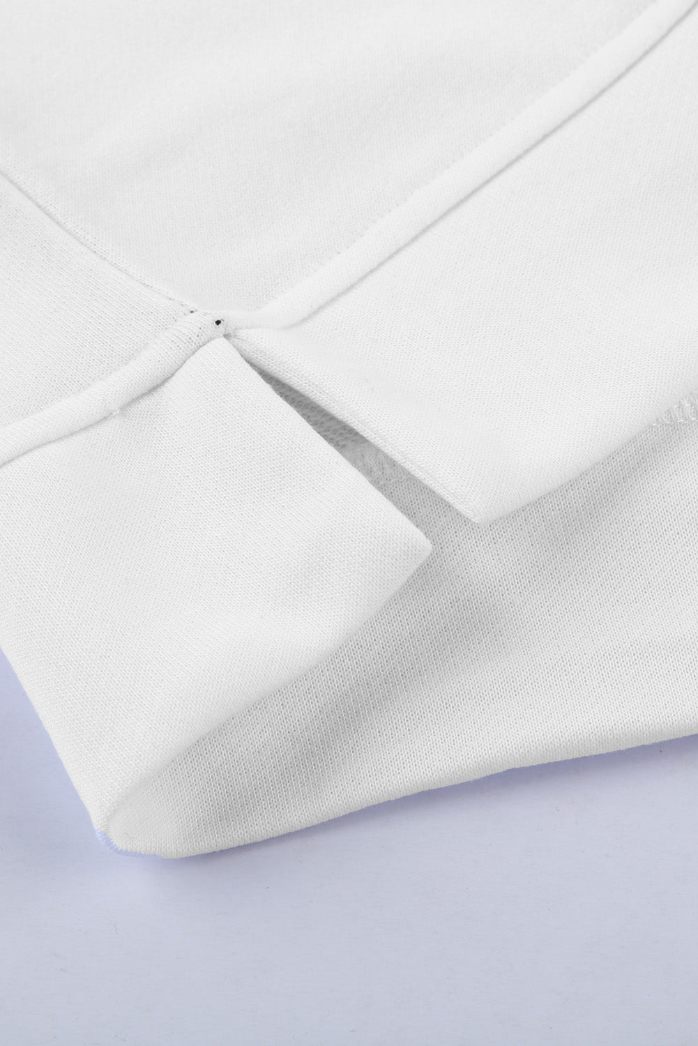 Light Blue Patchwork Dropped Shoulder Sweatshirt with color block design, showcasing a relaxed fit and soft fabric texture.