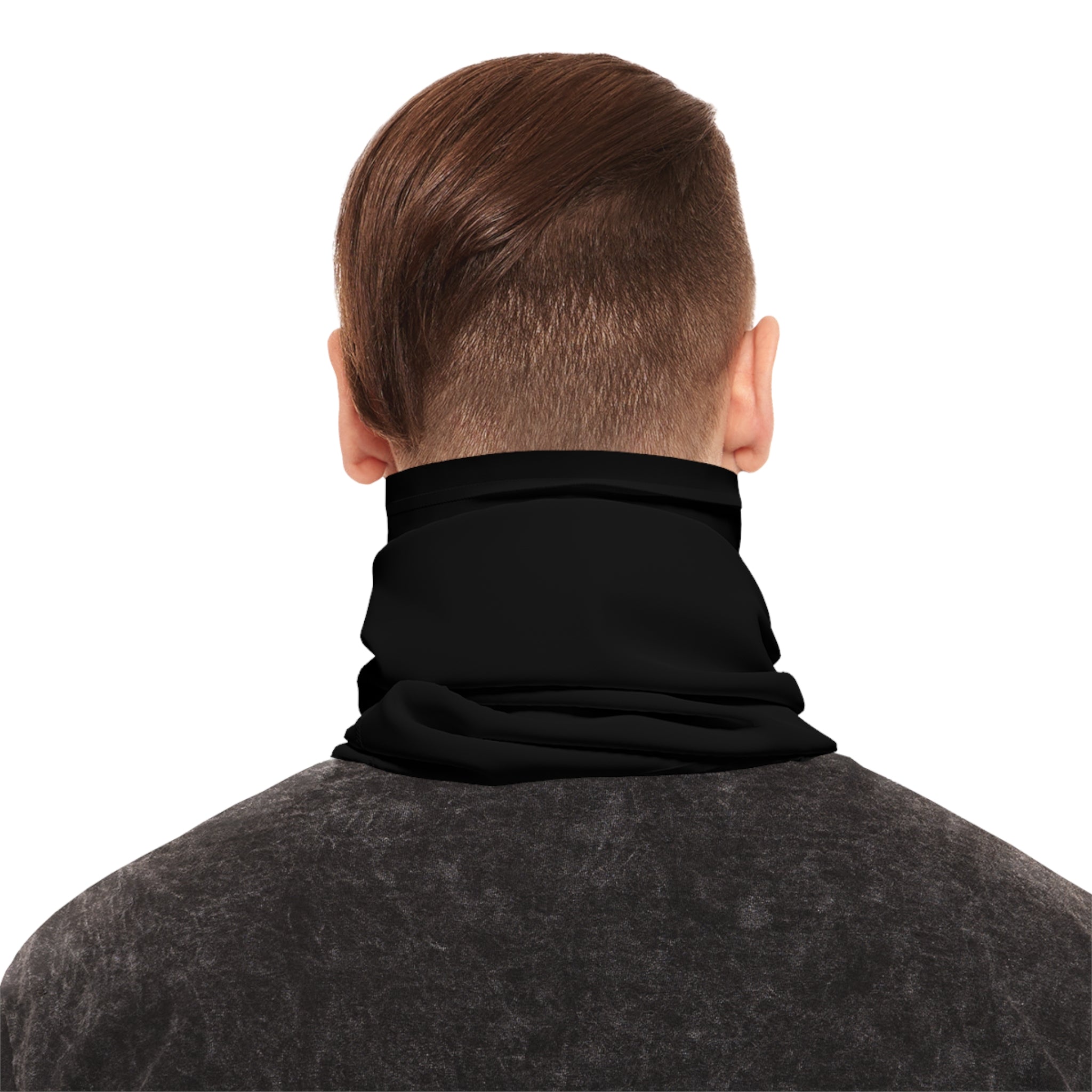 Lightweight Neck Gaiter - 'Obey' in a stylish design, made from moisture-wicking polyester microfiber, perfect for outdoor activities.