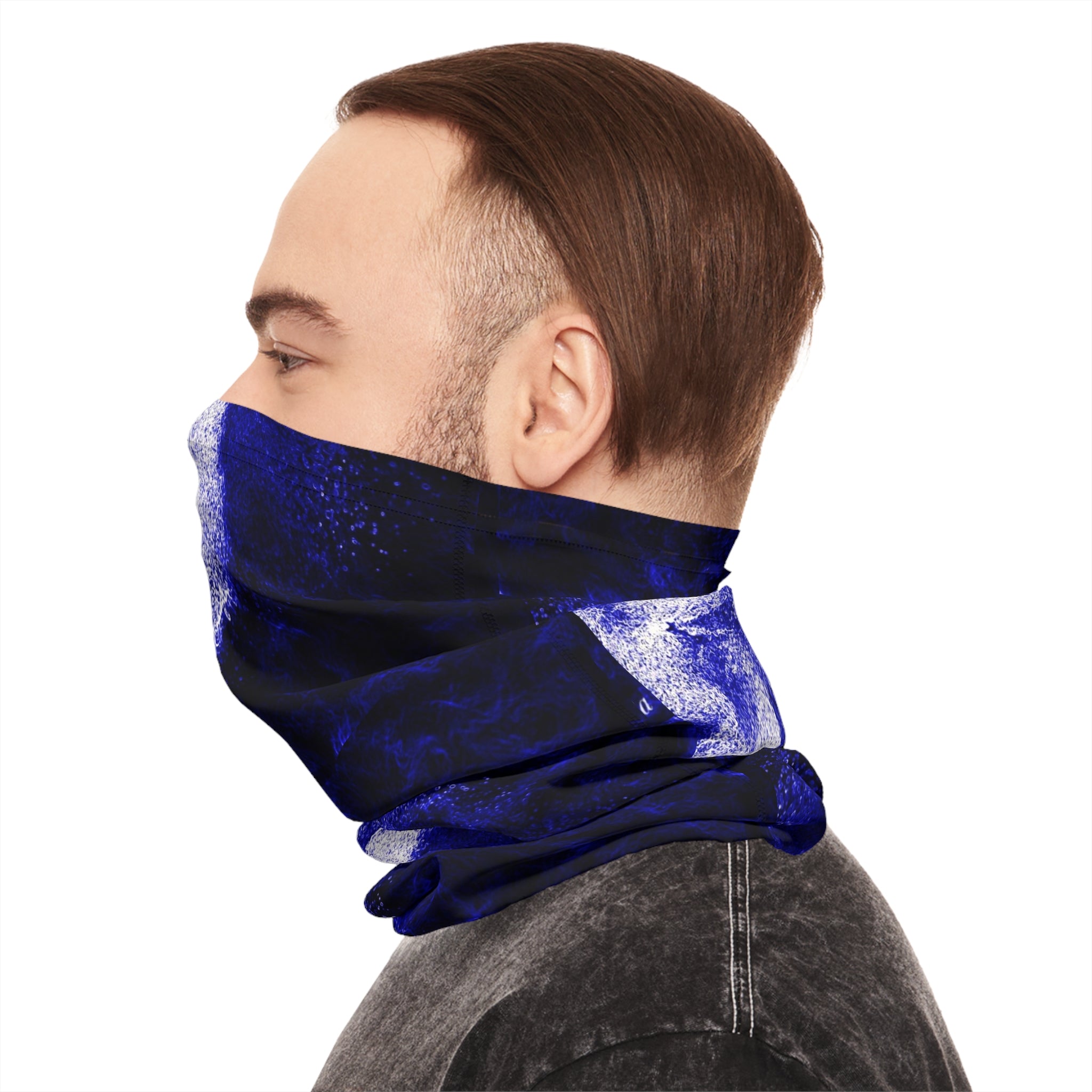 Lightweight purple neck gaiter made of moisture-wicking polyester, ideal for outdoor activities with UPF 50+ sun protection.