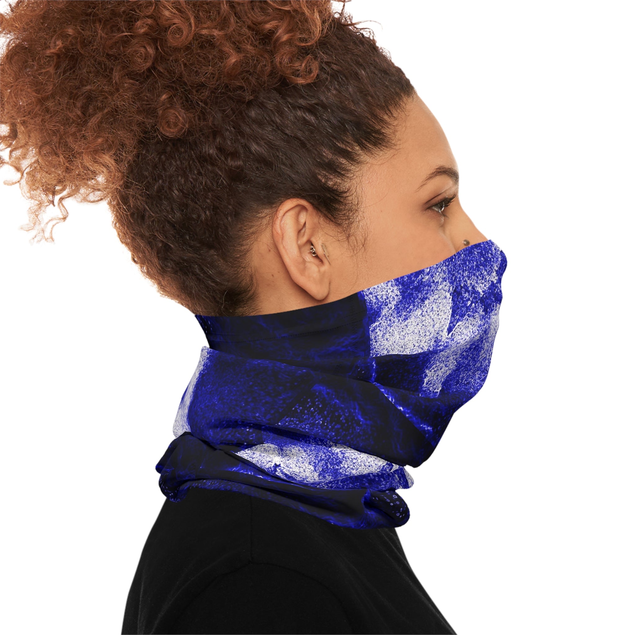 Lightweight purple neck gaiter made of moisture-wicking polyester, ideal for outdoor activities with UPF 50+ sun protection.
