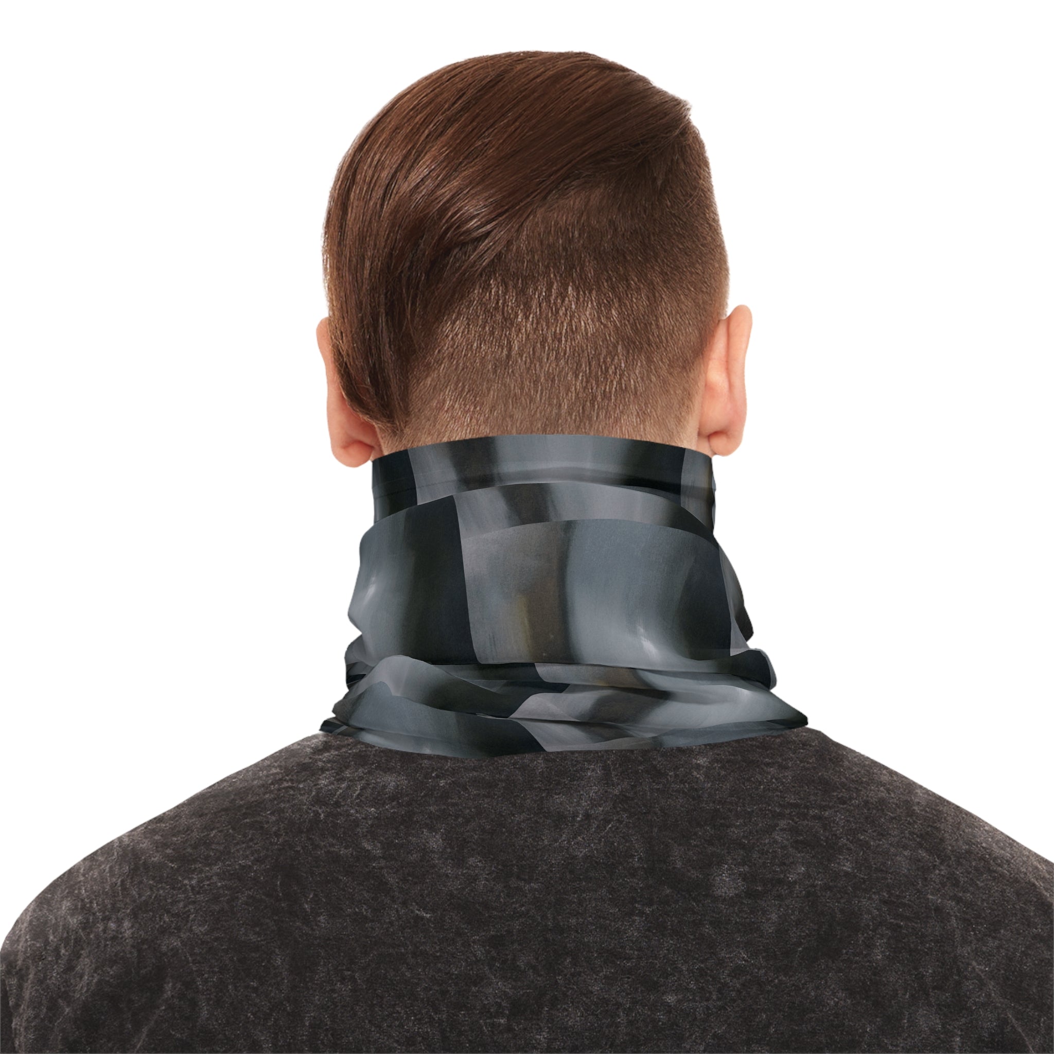 Lightweight Neck Gaiter - 'The Alien' in breathable polyester, showcasing its stylish design and UPF 50+ sun protection.