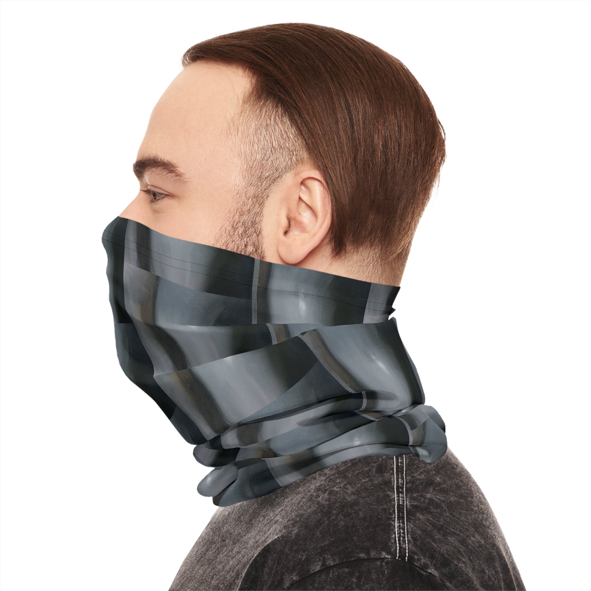 Lightweight Neck Gaiter - 'The Alien' in breathable polyester, showcasing its stylish design and UPF 50+ sun protection.