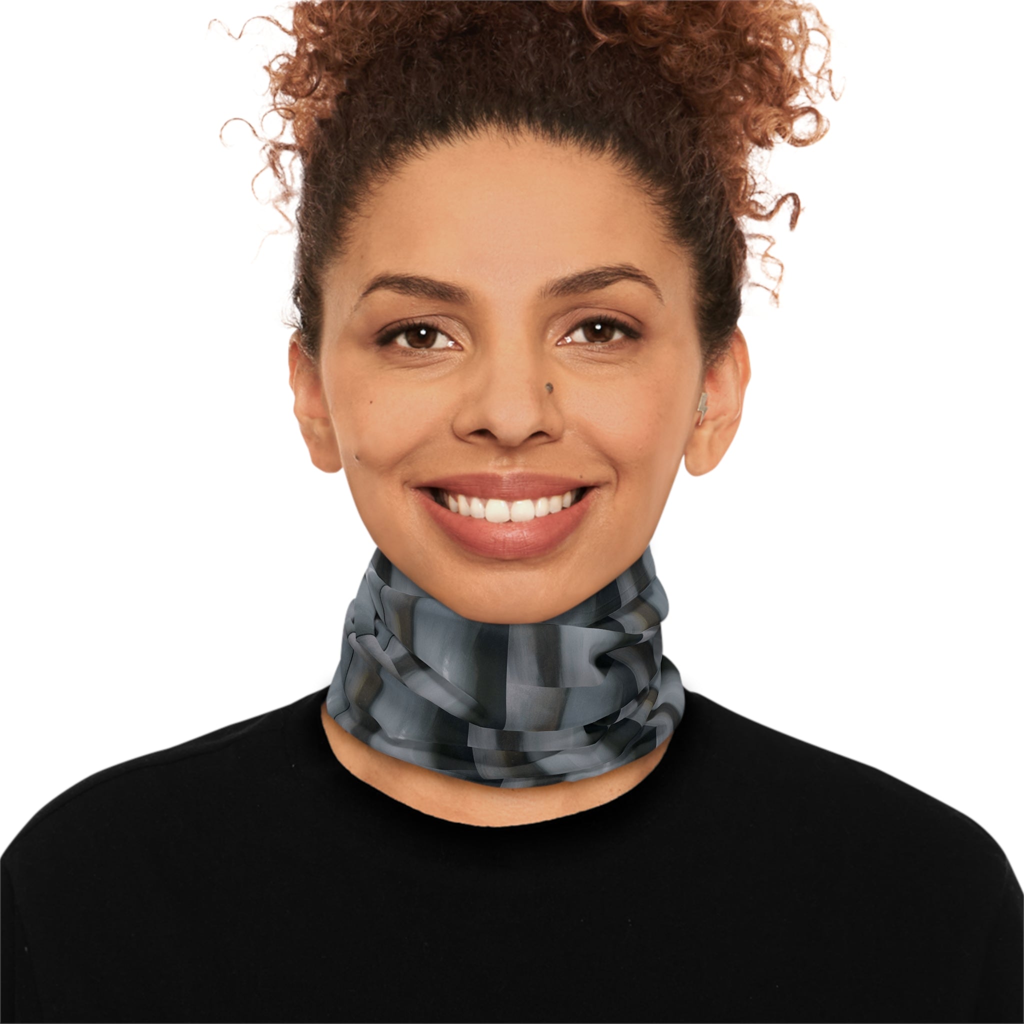 Lightweight Neck Gaiter - 'The Alien' in breathable polyester, showcasing its stylish design and UPF 50+ sun protection.