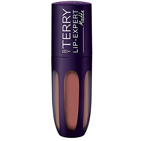 By Terry Lip Expert Matte Liquid Lipstick in Guilty Beige, showcasing its sleek packaging and rich beige color.