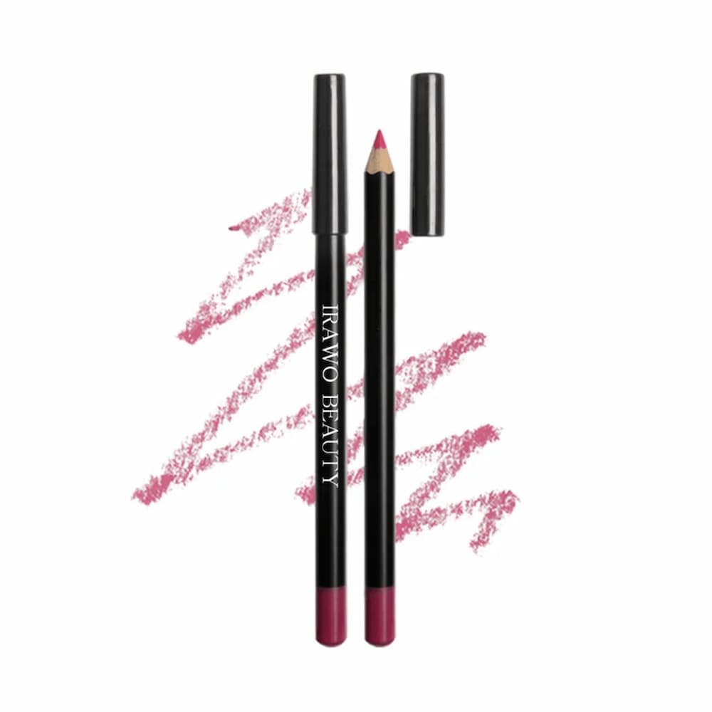 Irawo Beauty Lip Liner Pencil showcasing its sleek design and vibrant color options, perfect for defining lips.