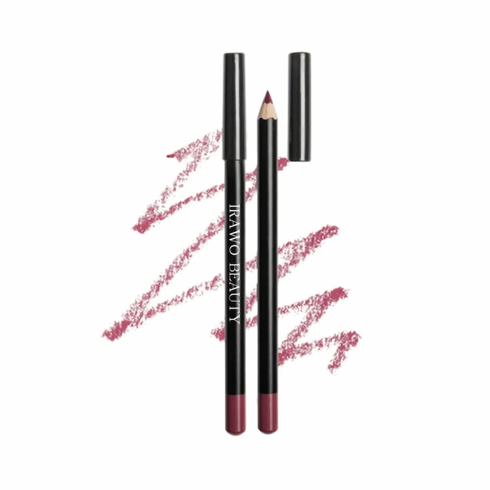 Irawo Beauty Lip Liner Pencil showcasing its sleek design and vibrant color options, perfect for defining lips.