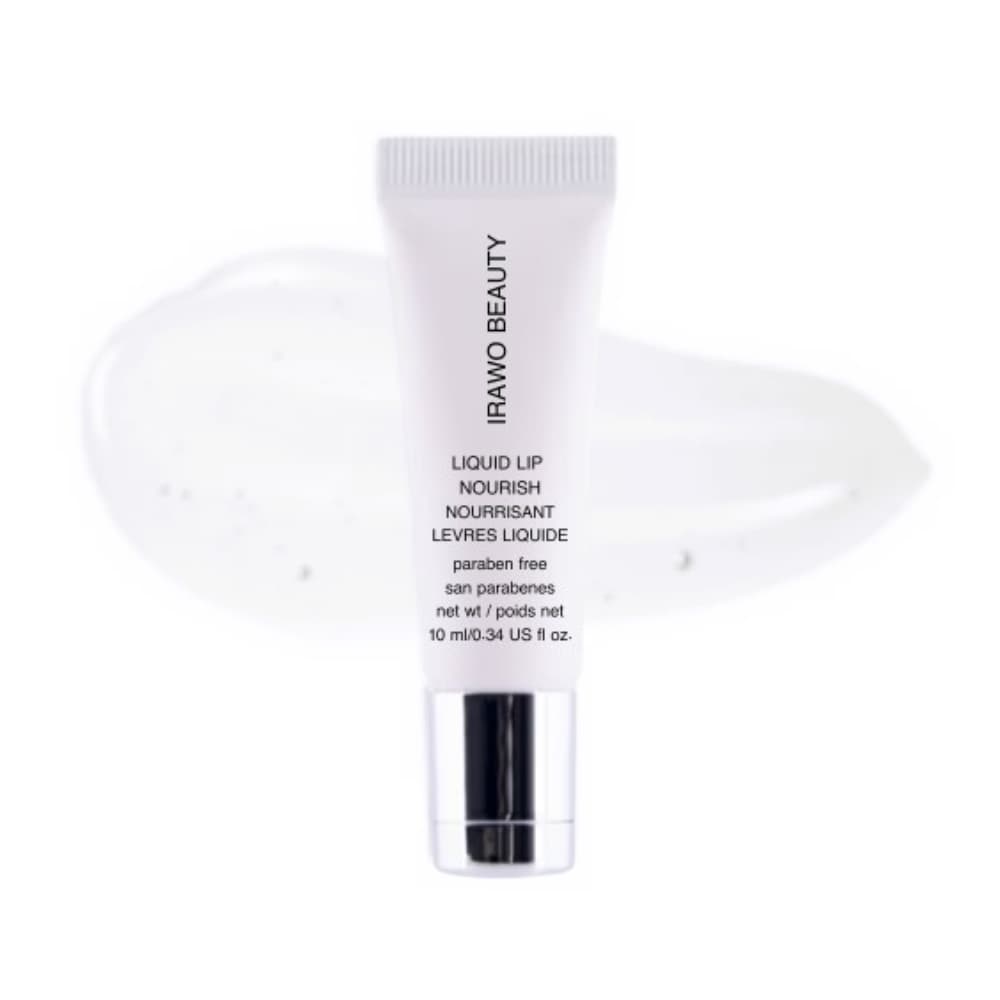 Irawo Beauty Lip Nourish Oil in a sleek bottle, showcasing its vibrant color-changing formula and eco-friendly packaging.