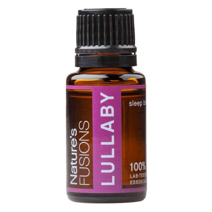 Lullaby Pure Essential Oil Sleep Blend in a 15 ml bottle, featuring calming essential oils for restful sleep.