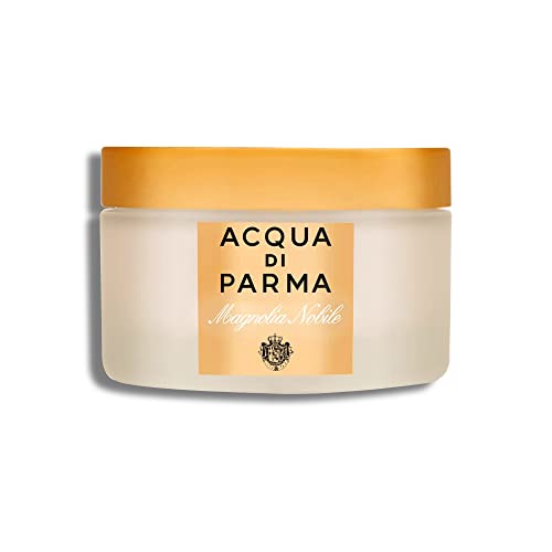 Acqua di Parma Magnolia Nobile Body Cream in elegant packaging, showcasing its luxurious texture and floral essence.