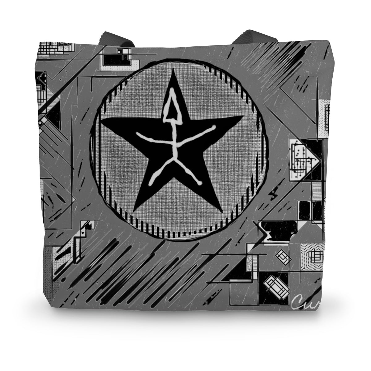 Mankind Canvas Tote Bag featuring durable 360gsm canvas and sturdy black handles, perfect for eco-friendly shopping.