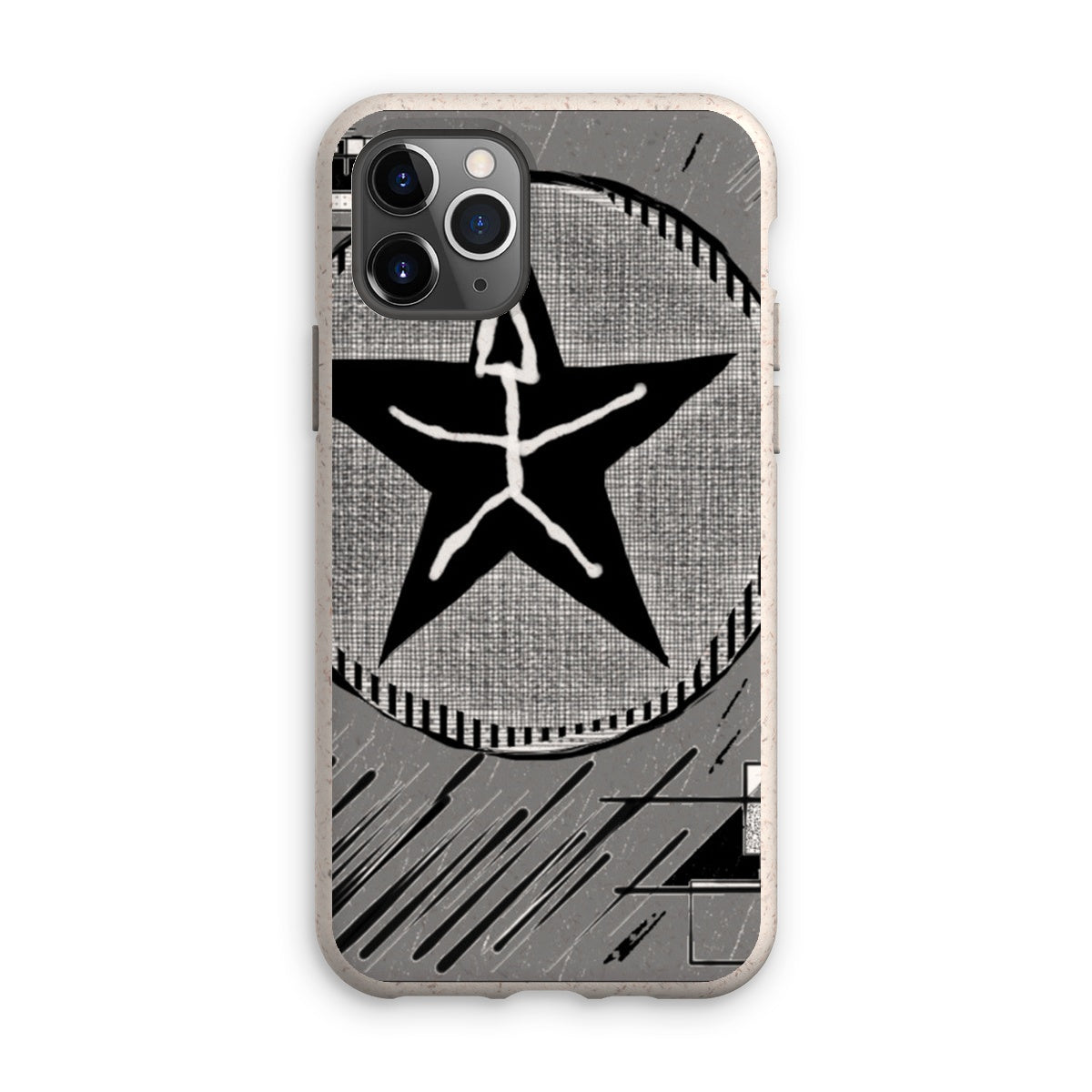 Mankind Eco Phone Case made from biodegradable bioplastic and bamboo fiber, showcasing its stylish design and protective features.