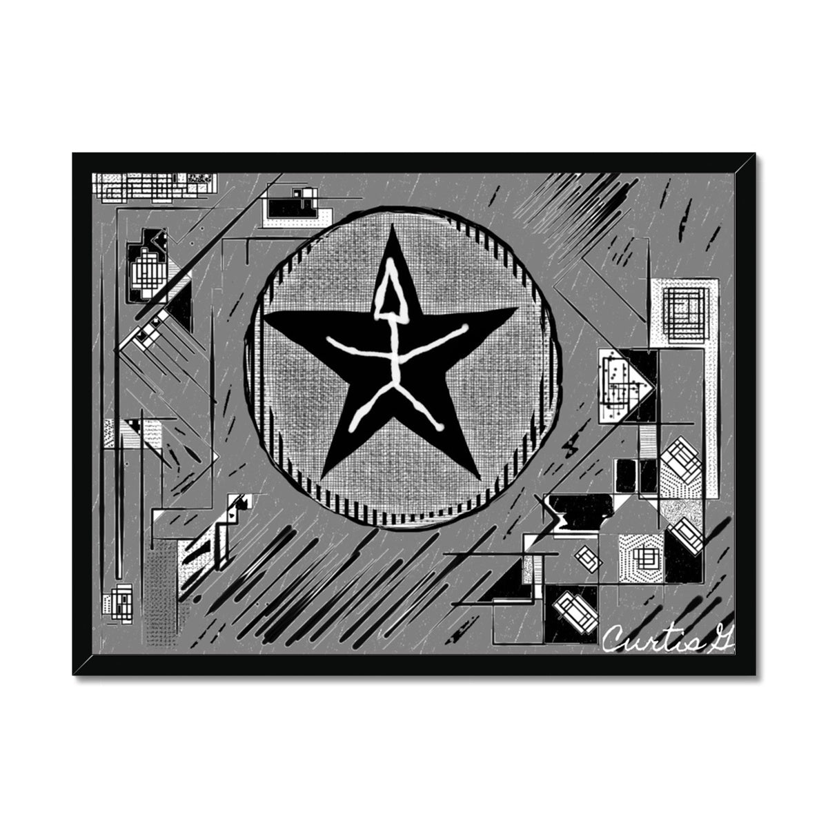 Mankind Framed Print showcasing elegant design with high-quality wood and satin finish.