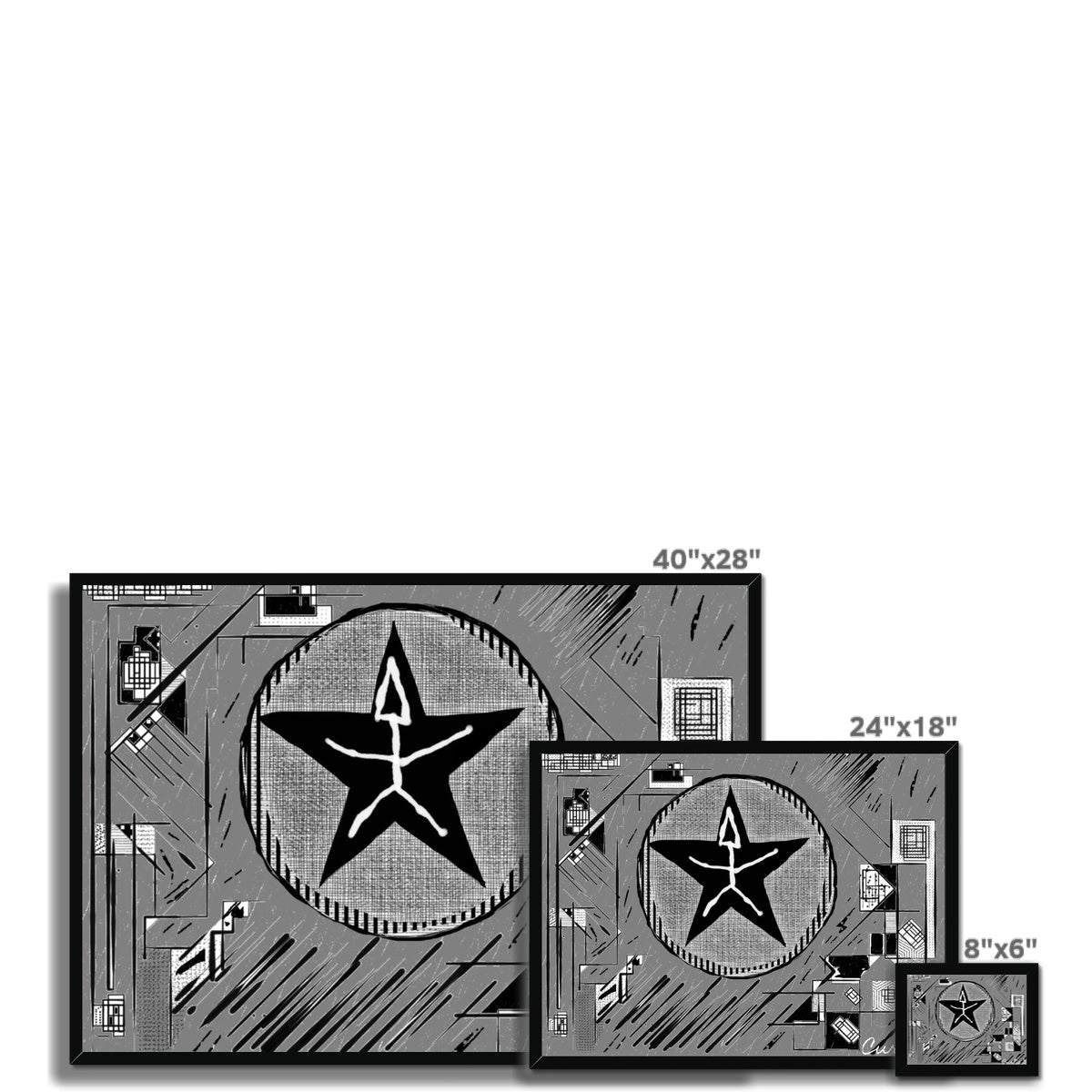 Mankind Framed Print showcasing elegant design with high-quality wood and satin finish.