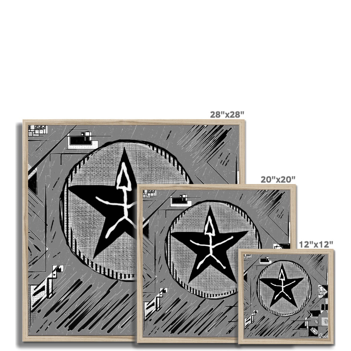 Mankind Framed Print showcasing elegant design with high-quality wood and satin finish.